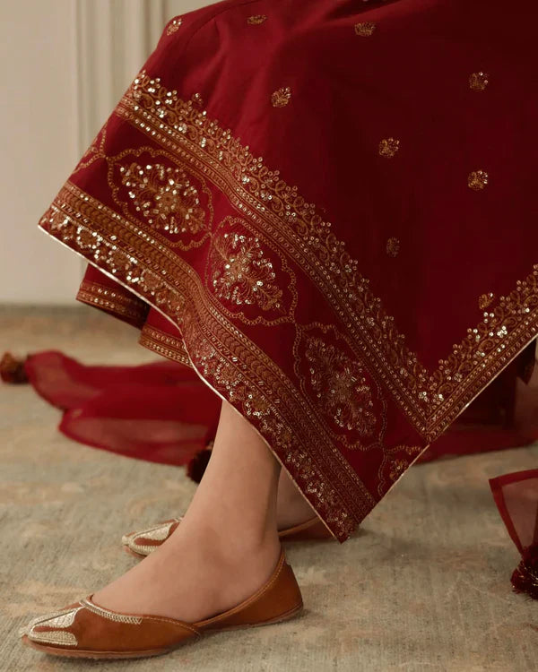 Royal Maroon Attire
