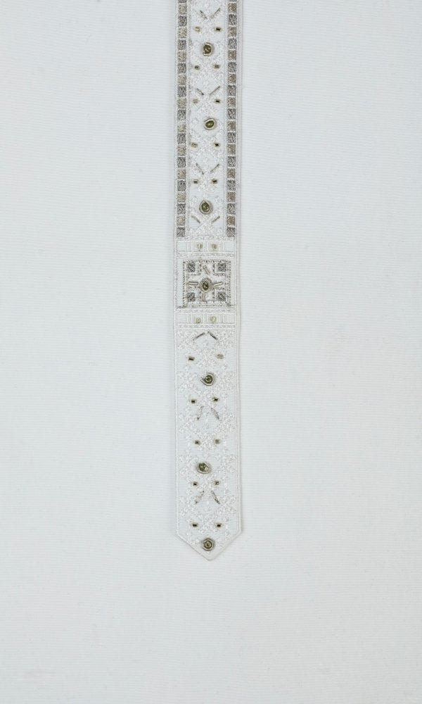 Hand-Made Embroidery (White) - BinImran