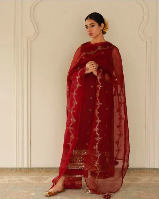 Royal Maroon Attire