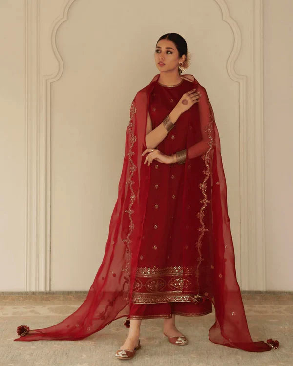 Royal Maroon Attire