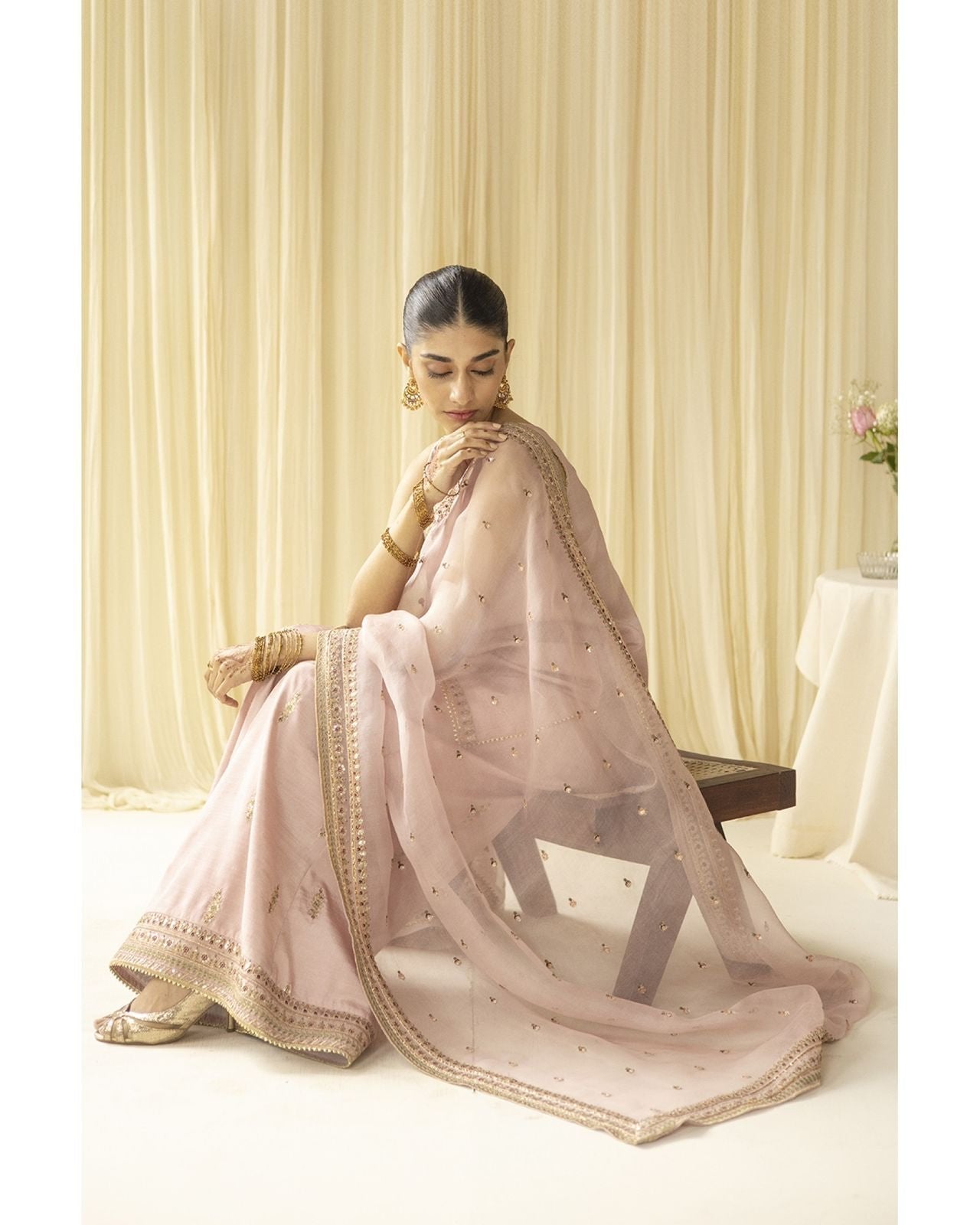 Pink Majesty – 3-Piece Stitched Suit