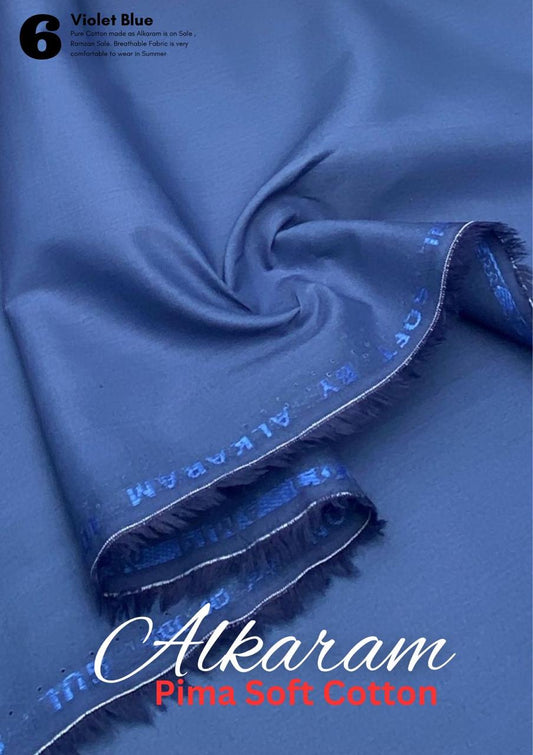 Alkaram Soft Cotton (Violet Blue)